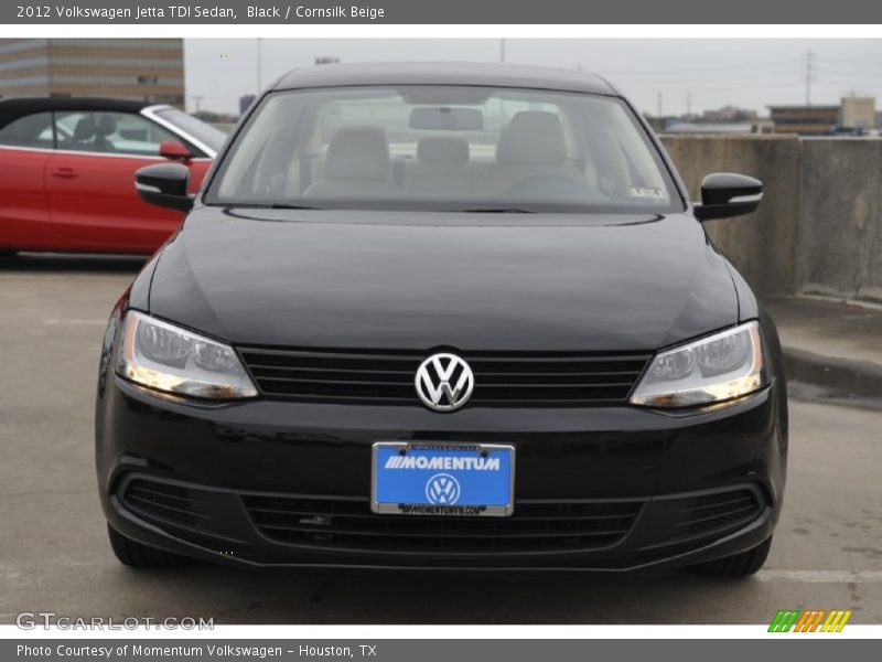 Black / Cornsilk Beige 2012 Volkswagen Jetta TDI Sedan