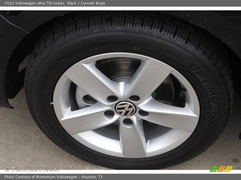 Black / Cornsilk Beige 2012 Volkswagen Jetta TDI Sedan