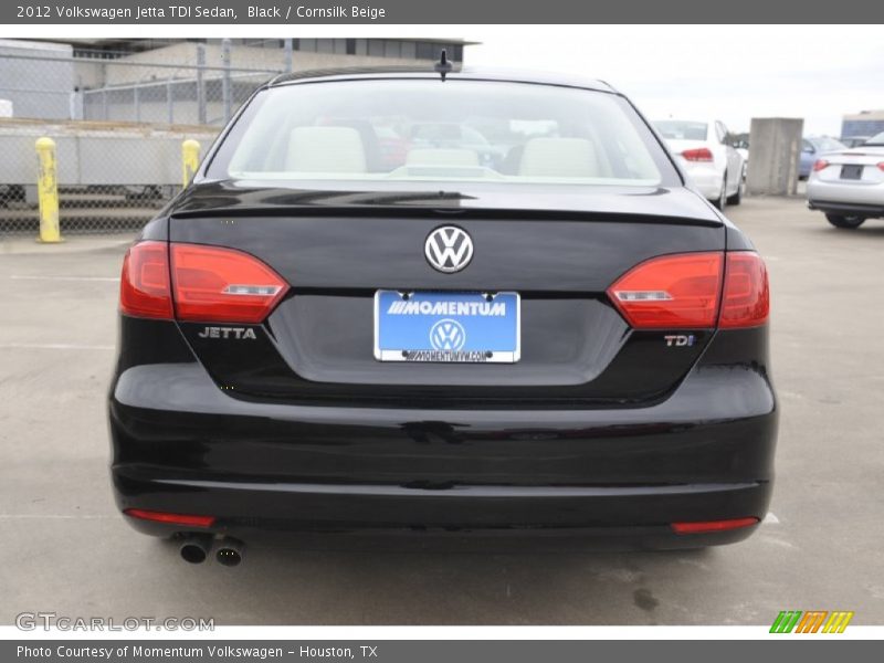 Black / Cornsilk Beige 2012 Volkswagen Jetta TDI Sedan