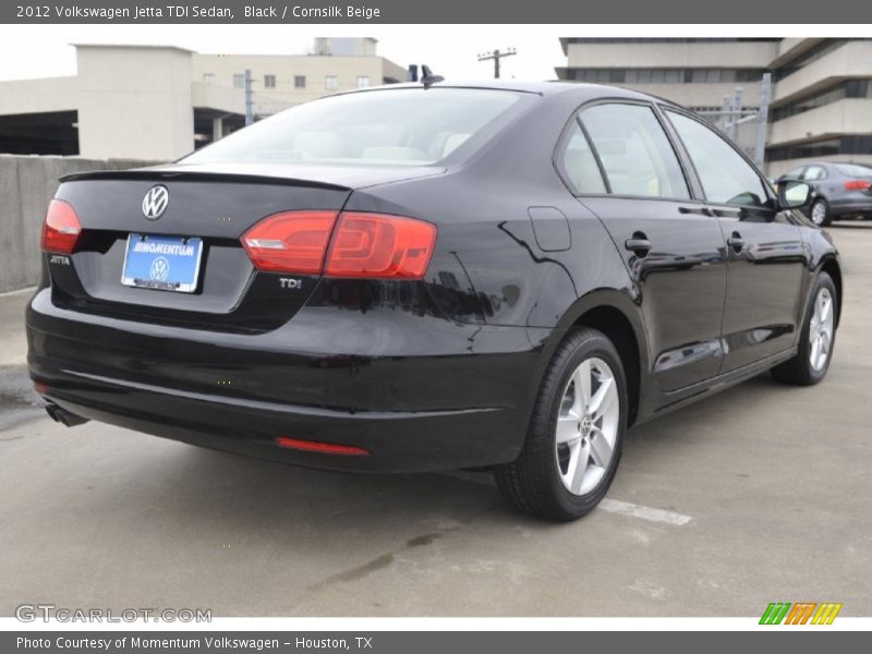 Black / Cornsilk Beige 2012 Volkswagen Jetta TDI Sedan