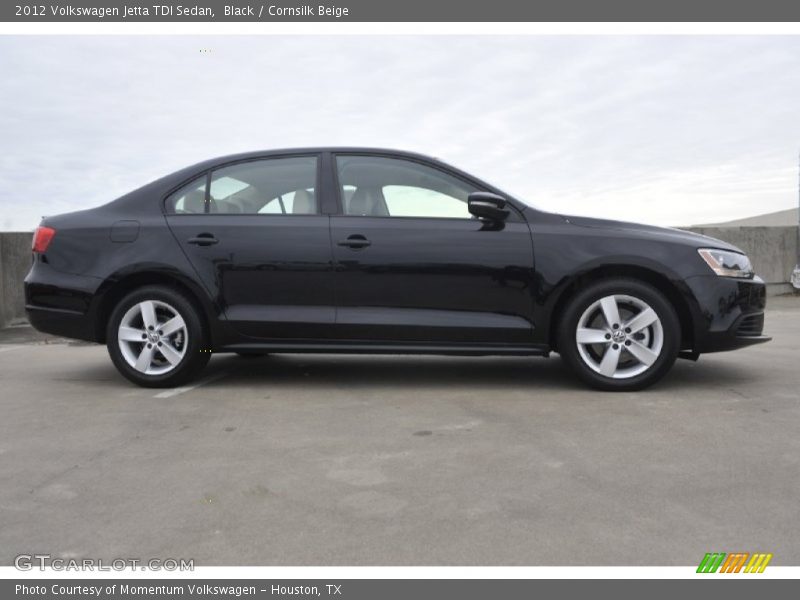 Black / Cornsilk Beige 2012 Volkswagen Jetta TDI Sedan