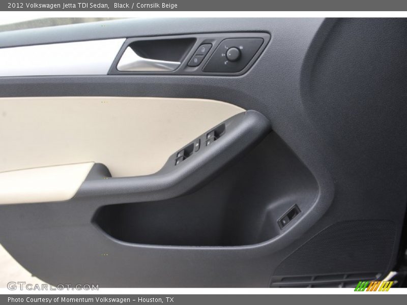 Black / Cornsilk Beige 2012 Volkswagen Jetta TDI Sedan