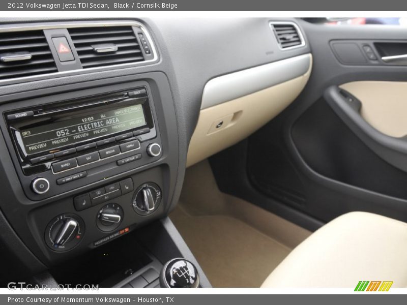 Black / Cornsilk Beige 2012 Volkswagen Jetta TDI Sedan