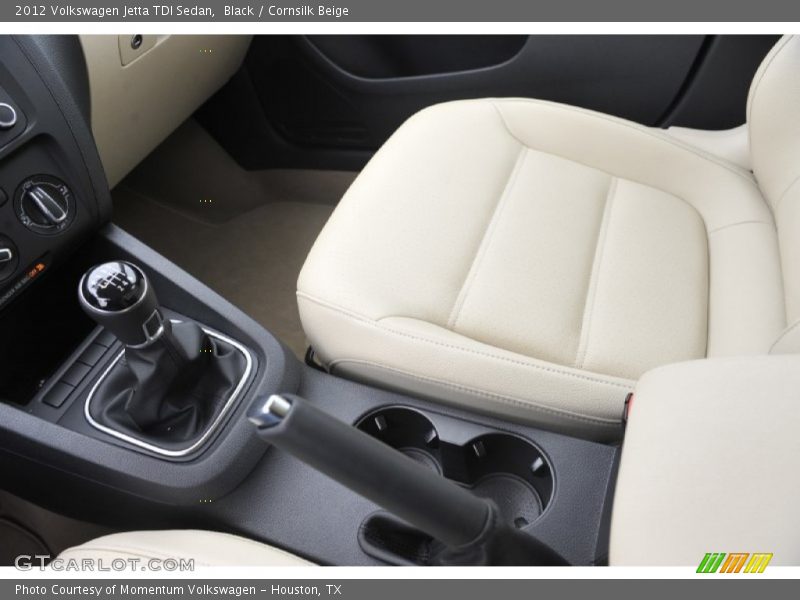 Black / Cornsilk Beige 2012 Volkswagen Jetta TDI Sedan