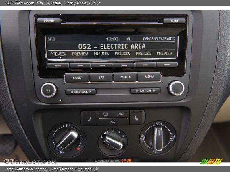 Black / Cornsilk Beige 2012 Volkswagen Jetta TDI Sedan