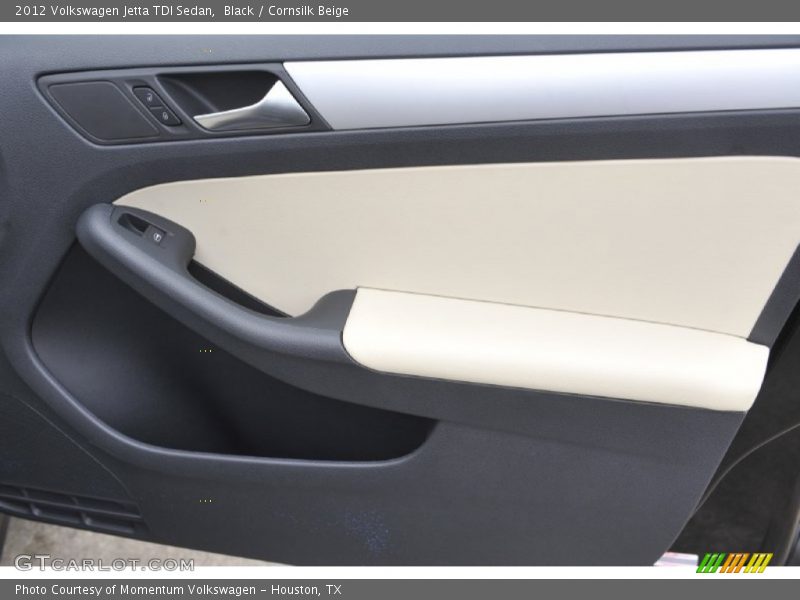 Black / Cornsilk Beige 2012 Volkswagen Jetta TDI Sedan