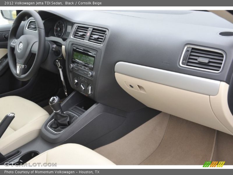 Black / Cornsilk Beige 2012 Volkswagen Jetta TDI Sedan