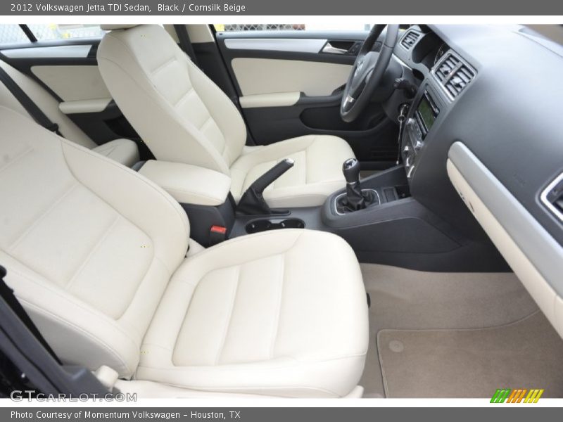 Black / Cornsilk Beige 2012 Volkswagen Jetta TDI Sedan