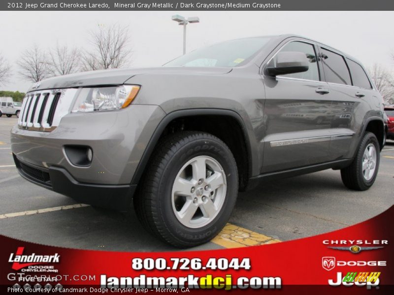 Mineral Gray Metallic / Dark Graystone/Medium Graystone 2012 Jeep Grand Cherokee Laredo