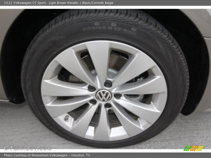 Light Brown Metallic / Black/Cornsilk Beige 2012 Volkswagen CC Sport