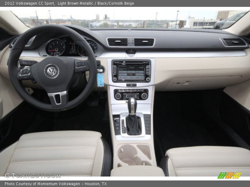 Light Brown Metallic / Black/Cornsilk Beige 2012 Volkswagen CC Sport