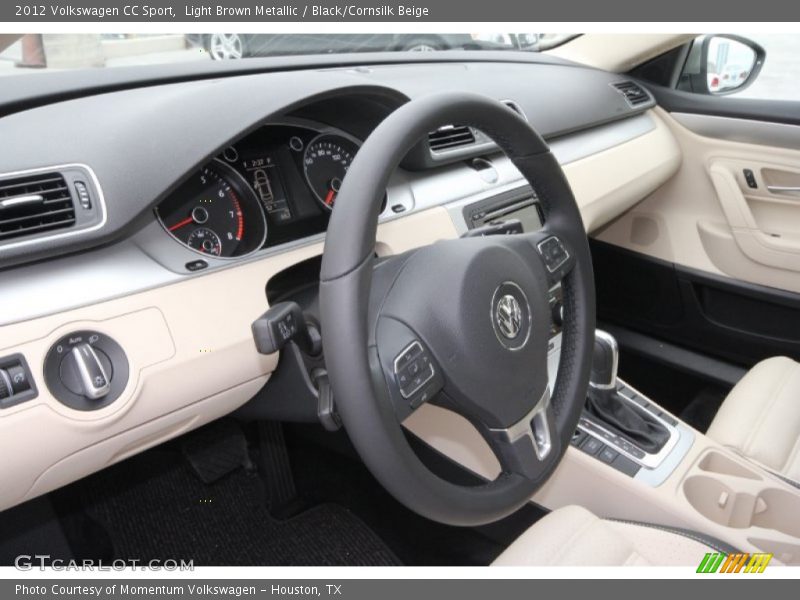 Light Brown Metallic / Black/Cornsilk Beige 2012 Volkswagen CC Sport