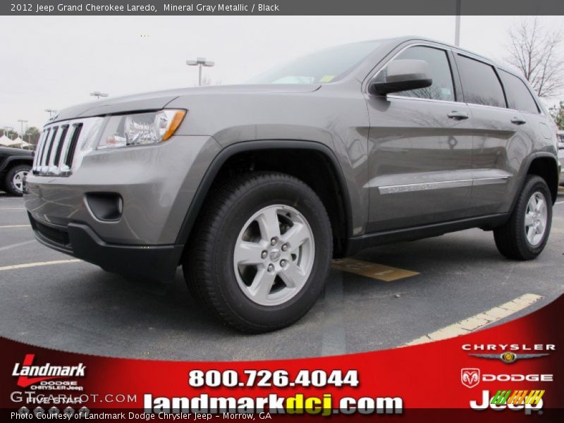 Mineral Gray Metallic / Black 2012 Jeep Grand Cherokee Laredo