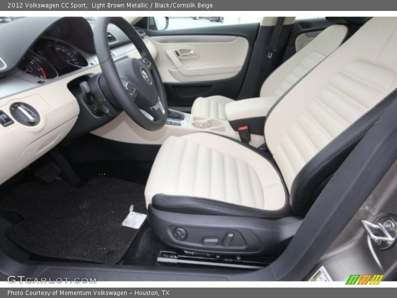Light Brown Metallic / Black/Cornsilk Beige 2012 Volkswagen CC Sport