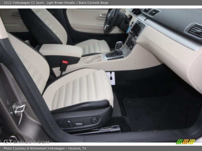 Light Brown Metallic / Black/Cornsilk Beige 2012 Volkswagen CC Sport