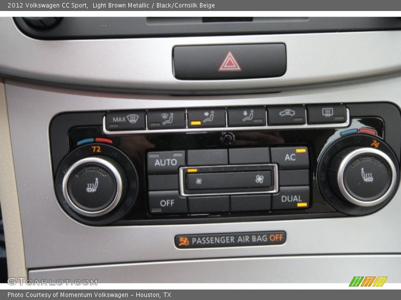 Light Brown Metallic / Black/Cornsilk Beige 2012 Volkswagen CC Sport