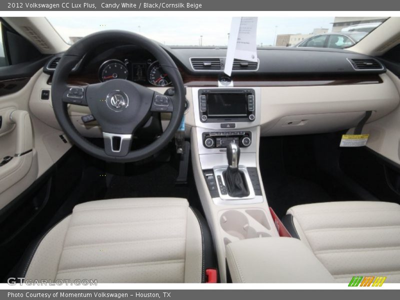 Candy White / Black/Cornsilk Beige 2012 Volkswagen CC Lux Plus