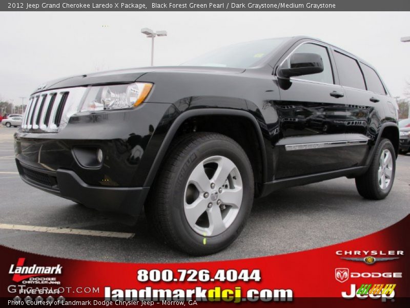 Black Forest Green Pearl / Dark Graystone/Medium Graystone 2012 Jeep Grand Cherokee Laredo X Package