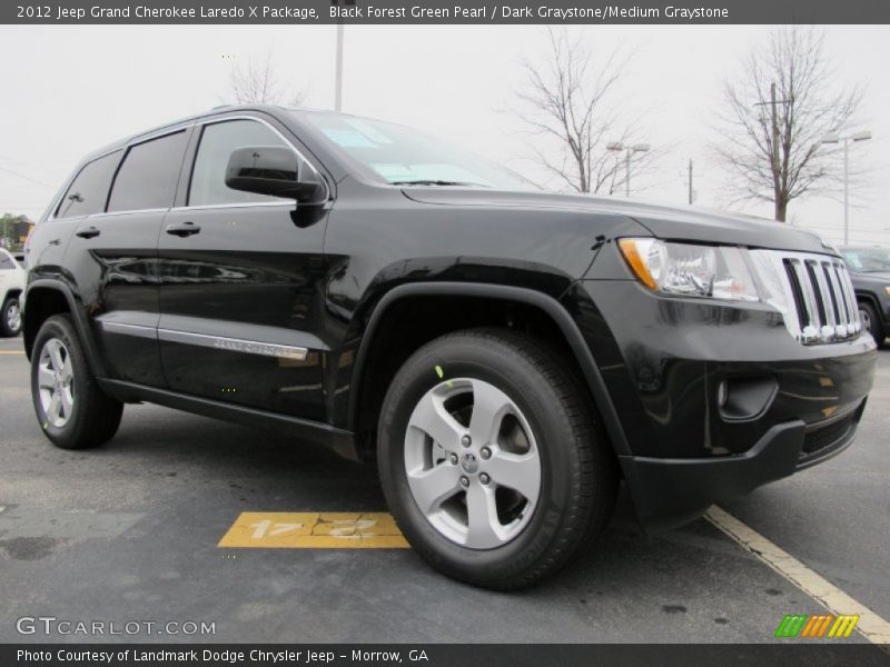 Black Forest Green Pearl / Dark Graystone/Medium Graystone 2012 Jeep Grand Cherokee Laredo X Package