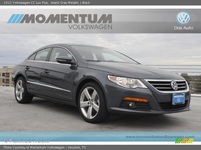 Island Gray Metallic / Black 2012 Volkswagen CC Lux Plus