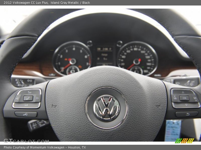 Island Gray Metallic / Black 2012 Volkswagen CC Lux Plus