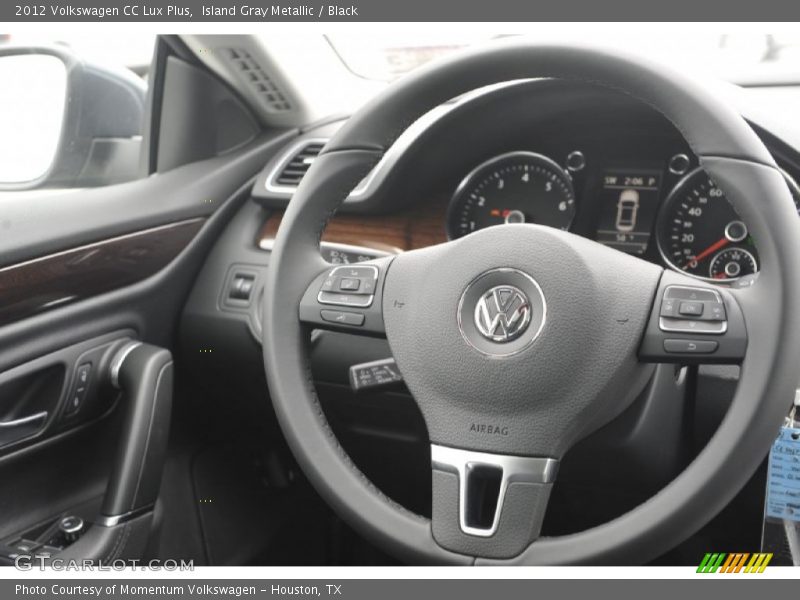 Island Gray Metallic / Black 2012 Volkswagen CC Lux Plus