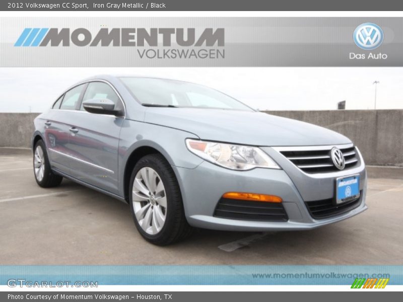 Iron Gray Metallic / Black 2012 Volkswagen CC Sport