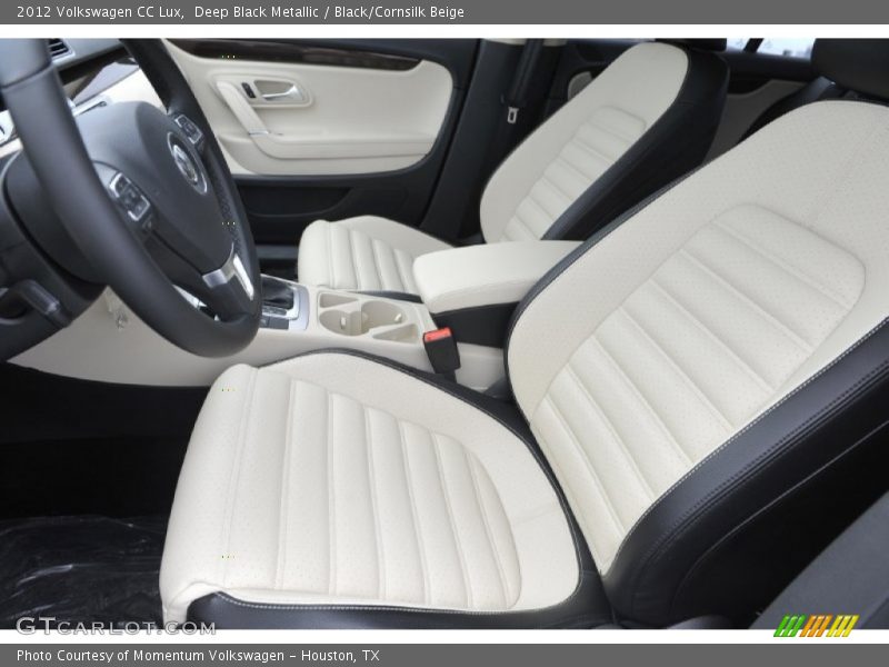 Deep Black Metallic / Black/Cornsilk Beige 2012 Volkswagen CC Lux