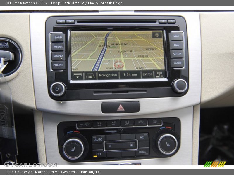 Deep Black Metallic / Black/Cornsilk Beige 2012 Volkswagen CC Lux