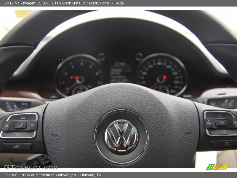 Deep Black Metallic / Black/Cornsilk Beige 2012 Volkswagen CC Lux