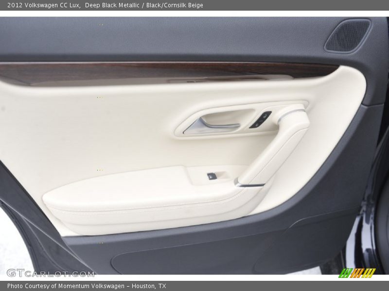 Deep Black Metallic / Black/Cornsilk Beige 2012 Volkswagen CC Lux
