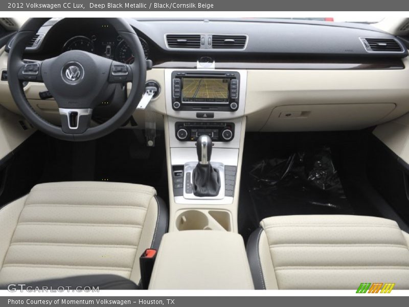 Deep Black Metallic / Black/Cornsilk Beige 2012 Volkswagen CC Lux