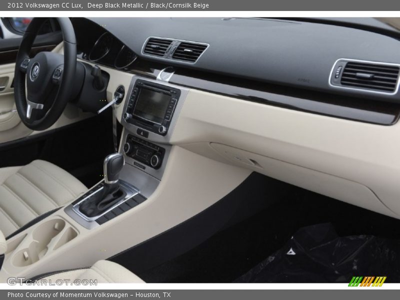 Deep Black Metallic / Black/Cornsilk Beige 2012 Volkswagen CC Lux