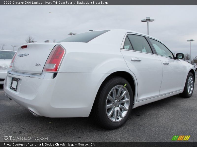 Ivory Tri-Coat Pearl / Black/Light Frost Beige 2012 Chrysler 300 Limited
