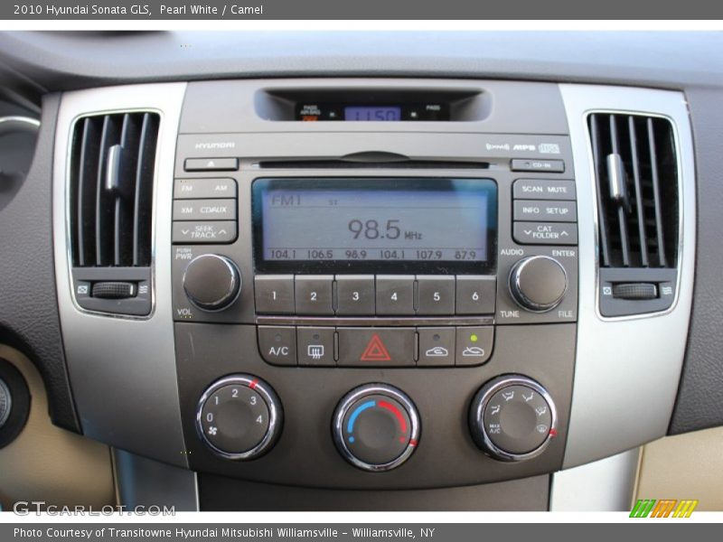 Pearl White / Camel 2010 Hyundai Sonata GLS