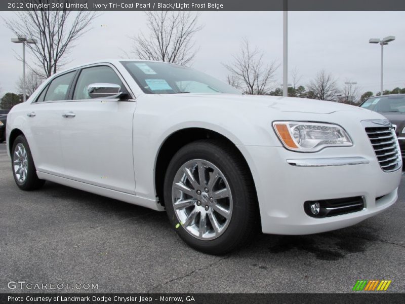 Ivory Tri-Coat Pearl / Black/Light Frost Beige 2012 Chrysler 300 Limited