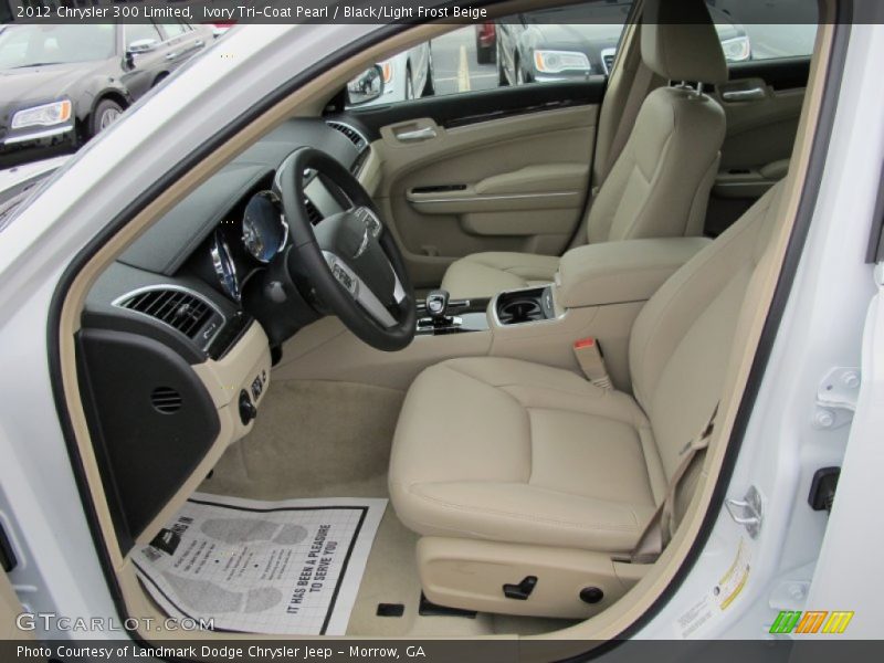 Ivory Tri-Coat Pearl / Black/Light Frost Beige 2012 Chrysler 300 Limited