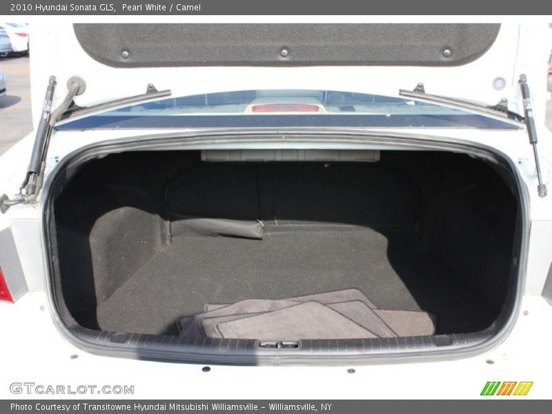 Pearl White / Camel 2010 Hyundai Sonata GLS