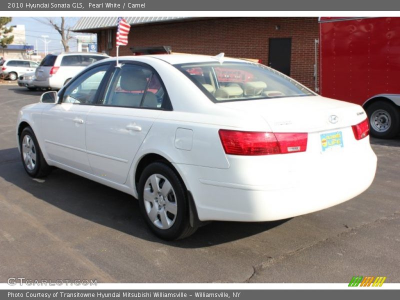 Pearl White / Camel 2010 Hyundai Sonata GLS