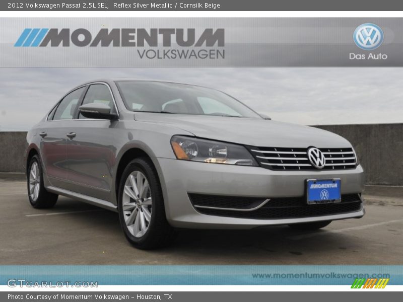 Reflex Silver Metallic / Cornsilk Beige 2012 Volkswagen Passat 2.5L SEL