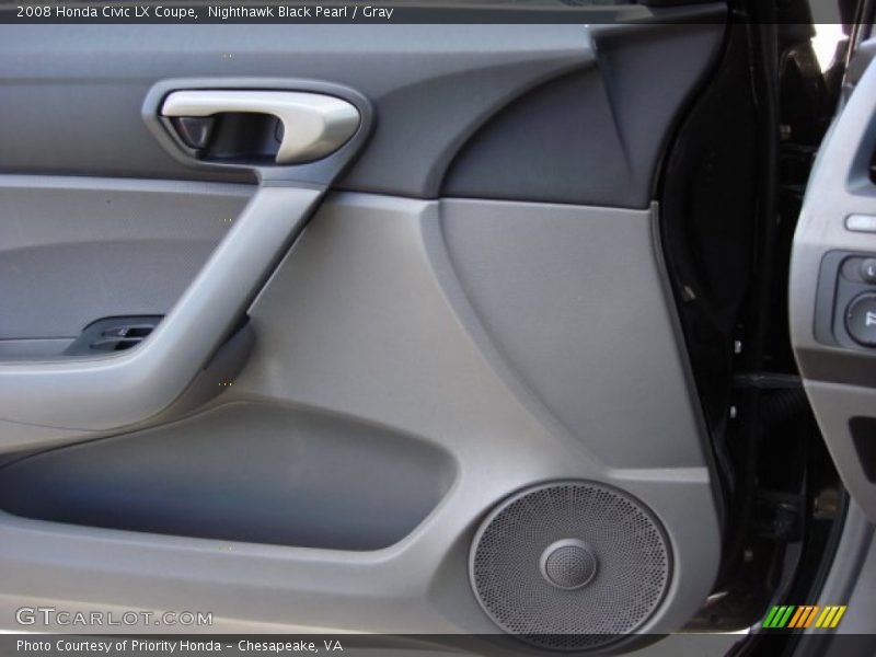 Nighthawk Black Pearl / Gray 2008 Honda Civic LX Coupe