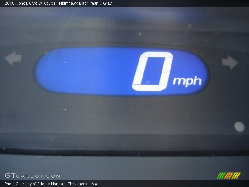 Nighthawk Black Pearl / Gray 2008 Honda Civic LX Coupe