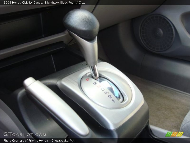 Nighthawk Black Pearl / Gray 2008 Honda Civic LX Coupe