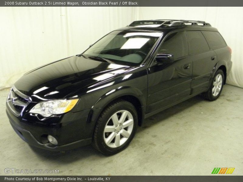 Obsidian Black Pearl / Off Black 2008 Subaru Outback 2.5i Limited Wagon