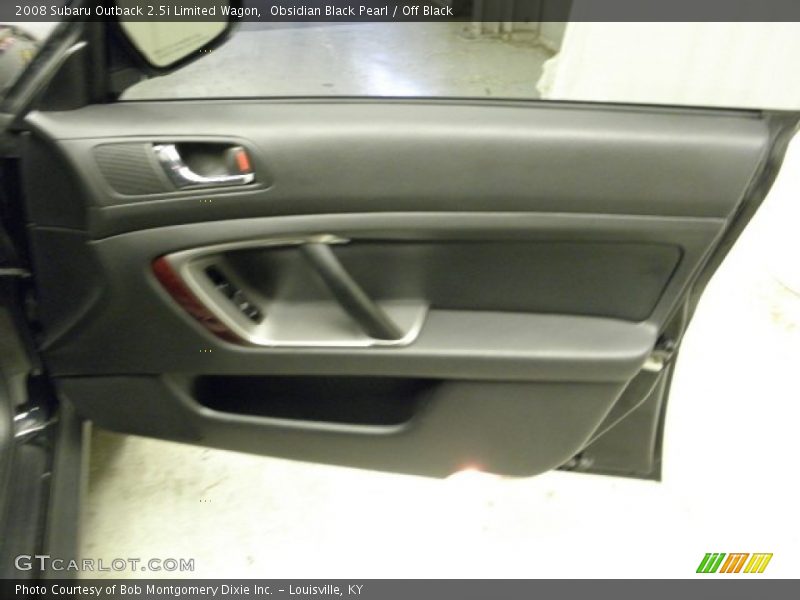 Obsidian Black Pearl / Off Black 2008 Subaru Outback 2.5i Limited Wagon