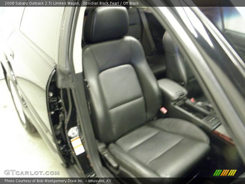 Obsidian Black Pearl / Off Black 2008 Subaru Outback 2.5i Limited Wagon