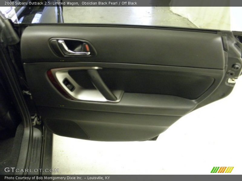 Obsidian Black Pearl / Off Black 2008 Subaru Outback 2.5i Limited Wagon