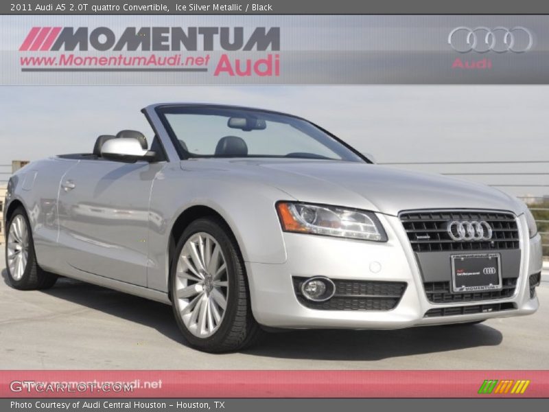 Ice Silver Metallic / Black 2011 Audi A5 2.0T quattro Convertible