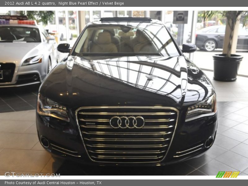 Night Blue Pearl Effect / Velvet Beige 2012 Audi A8 L 4.2 quattro
