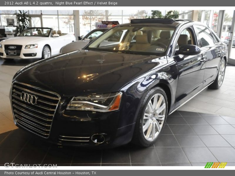 Night Blue Pearl Effect / Velvet Beige 2012 Audi A8 L 4.2 quattro